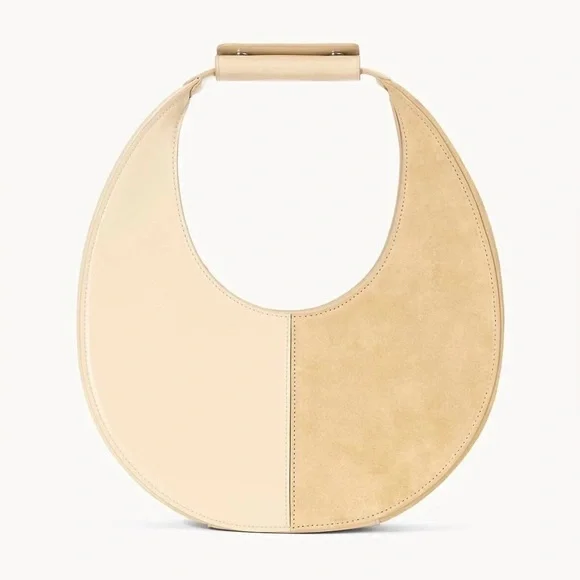 🌺🎉HP🎉🌺 NWT Staud Mini Moon Split Bag Oat - Picture 10 of 16